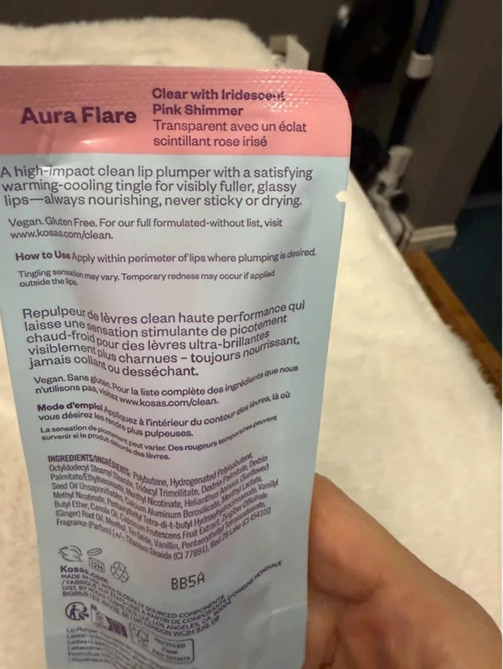 Kosas Lip Pulse Glassy Lip Plumper Aura Flare Full Size 0.42 oz NIB